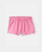Baby Girl French Terry Shorts - Pink, image 1 of 4 slides