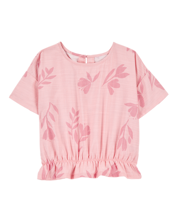 Kid Floral Cinched Top - Pink, 
