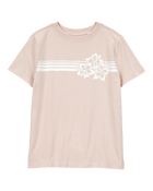 Kid Floral Short-Sleeve Graphic Tee - Khaki, image 1 of 3 slides