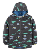 Dinosaur Colour Changing Rain Jacket - Grey, image 3 of 6 slides