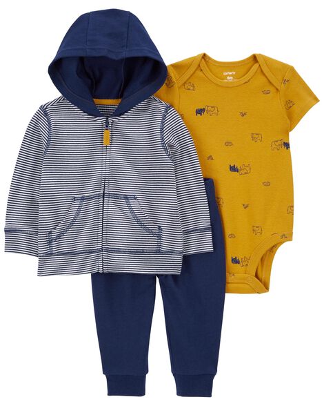 Carter's Baby 2-Piece Striped Hooded Bodysuit Pant Set, Carter's, Maysharp Babies & Kids