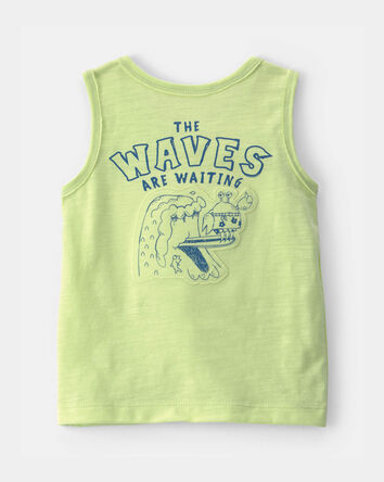 Baby Boy Surfing Crab Tank Top - Green, 