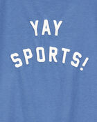 Enfant T-shirt imprimé « Yay sports » - Bleu, image 2 sur 3 diapositives