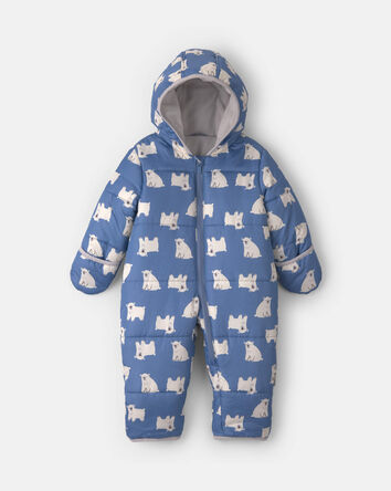 Baby Boy Polar Bear Pramsuit- Blue
, 