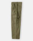 Boys Cotton Fashion Cargo Pants - Green, image 3 of 5 slides
