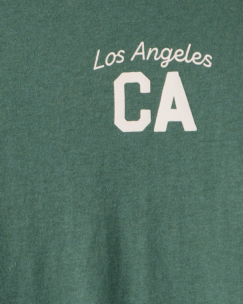 Kid Los Angeles Long-Sleeve Graphic Tee - Green, image 2 of 3 slides