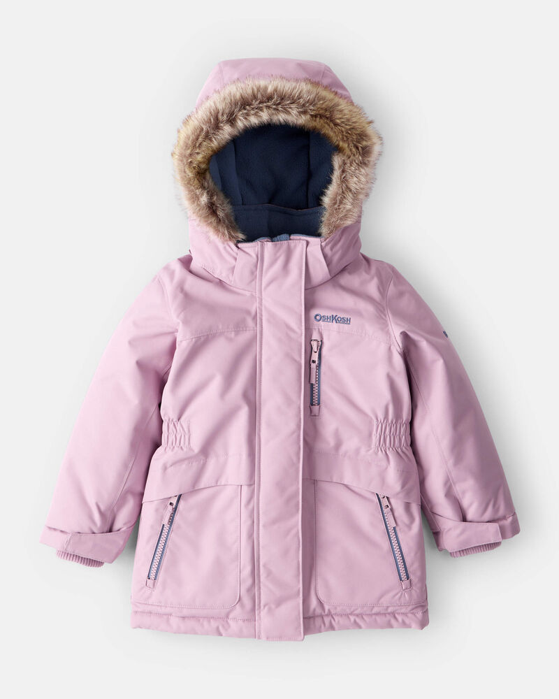 Toddler Girl Parka Hooded Winter Jacket &ndash; Pink
, image 1 of 3 slides
