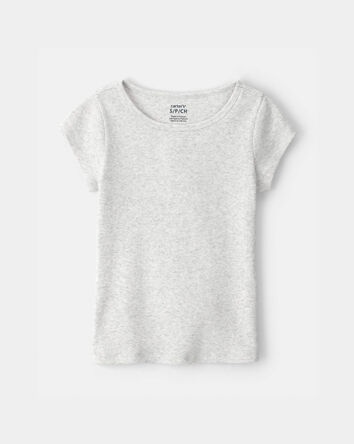 Filles - Haut en tissu c&ocirc;tel&eacute; - Gris, 
