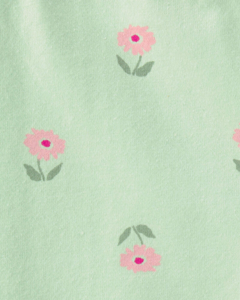 Toddler Girl Floral Bike Shorts - Green, image 3 of 4 slides