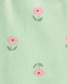 Toddler Girl Floral Bike Shorts - Green, image 3 of 4 slides