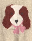 Toute-petite fille - Chandail &agrave; motif chien - Brun, image 5 sur 5 diapositives