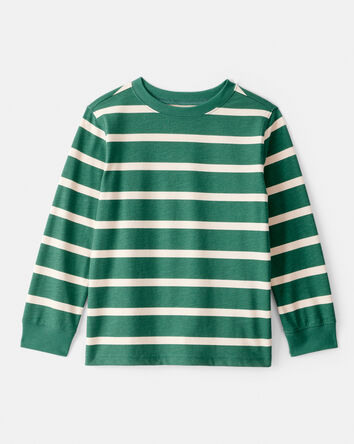 Garçons - T-shirt à manches longues rayé - Vert, 