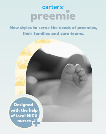 Preemie Striped Cotton Sleeper, 