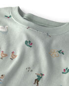 B&eacute;b&eacute; - Pyjama 2 pi&egrave;ces en coton biologique au motif des 12 jours de No&euml;l, image 2 sur 3 diapositives