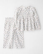 Toddler Girl 2-Piece Organic Cotton Set in BlueMist Bloom Print, image 1 of 4 slides