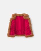 Baby Girl Faux Fur Vest - Brown, image 2 of 4 slides
