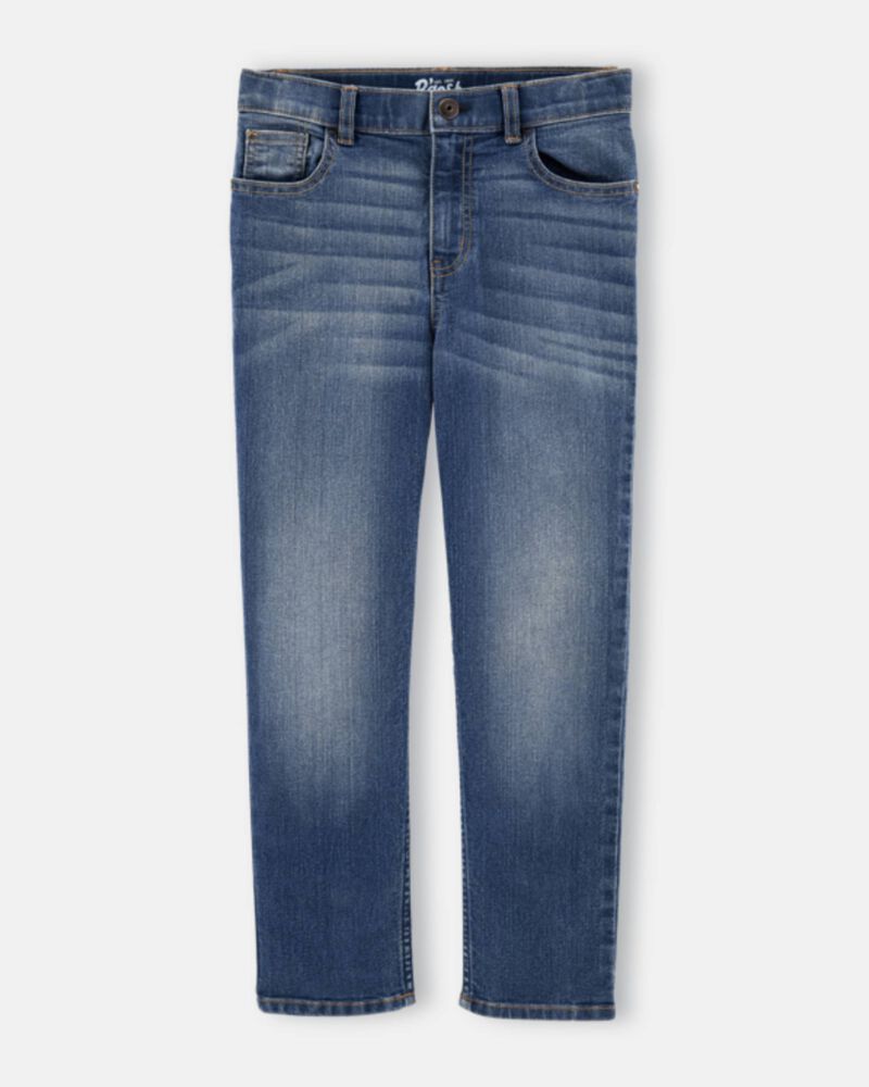 Enfant Jeans droit - d&eacute;lavage bleu ancre fonc&eacute;, image 1 sur 4 diapositives