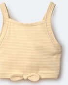 Toddler Girl Bow Tankini - Yellow, image 5 of 7 slides