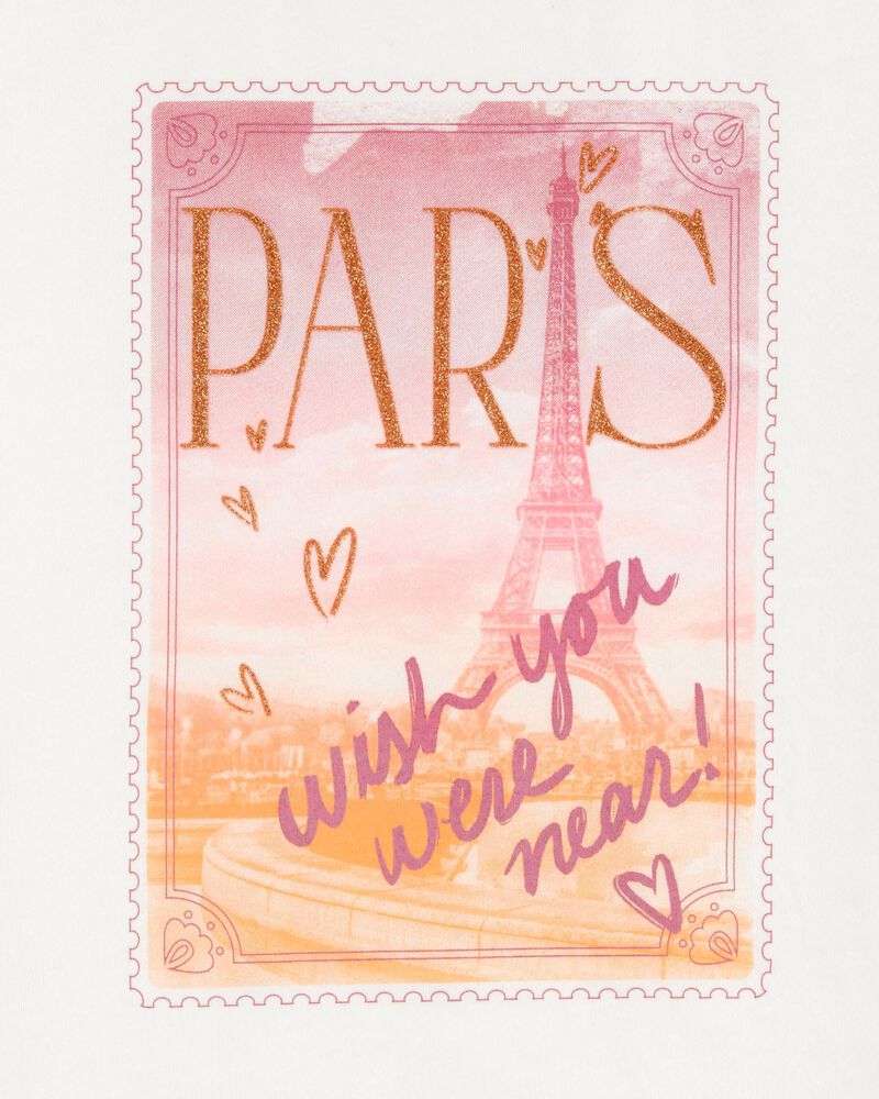 Kid Paris Short-Sleeve Graphic Tee - White, image 3 of 4 slides