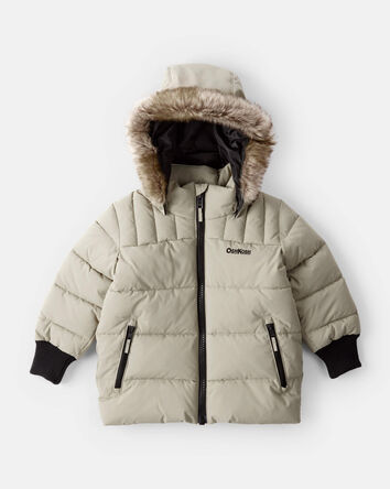 Toddler Boy Urban Bubble Heavy Weight Jacket - Sand, 