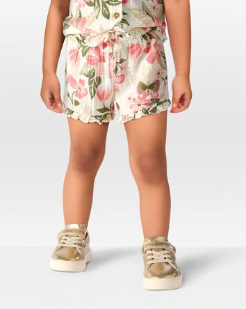 Toddler Floral Gauze Shorts, 