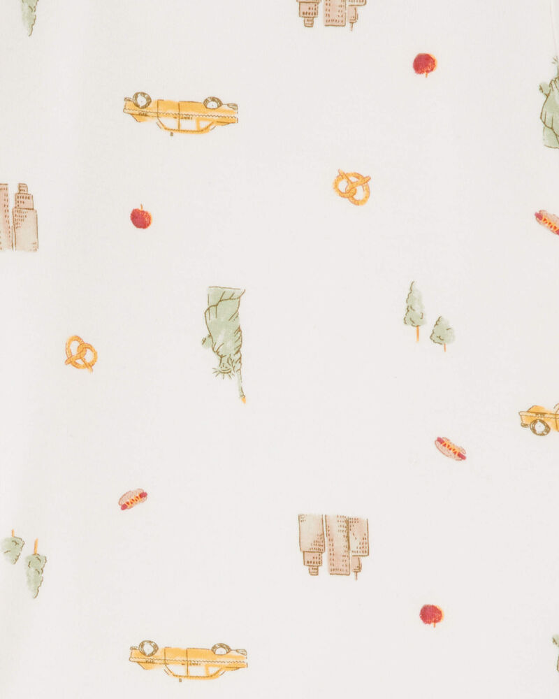 Toddler New York City Print PurelySoft 2-Piece Pyjamas - Ivory, image 3 of 5 slides