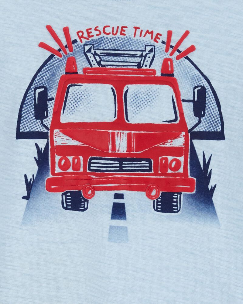 Toddler 2-Piece Firetruck Tee & Short Set, image 2 of 3 slides