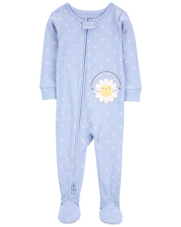 Toddler 2-Way Zip Cotton Sleeper Pyjamas, 