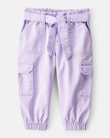 Bébé fille - Pantalon de jogging cargo en coton – Mauve, 