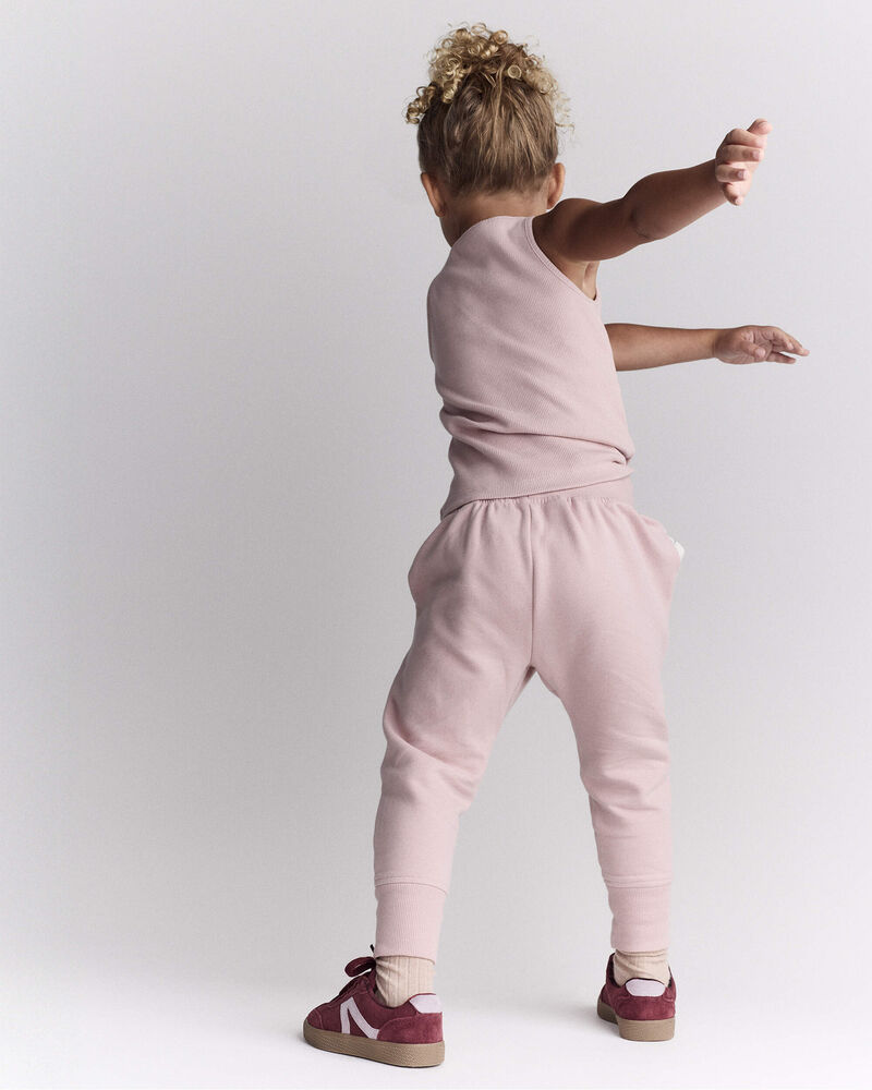 Toddler Girl Ribbed Tank Top - Pink, image 3 of 6 slides