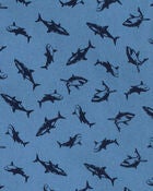 Bébé Chemise boutonnée à manches courtes à motif de requin, image 2 sur 3 diapositives