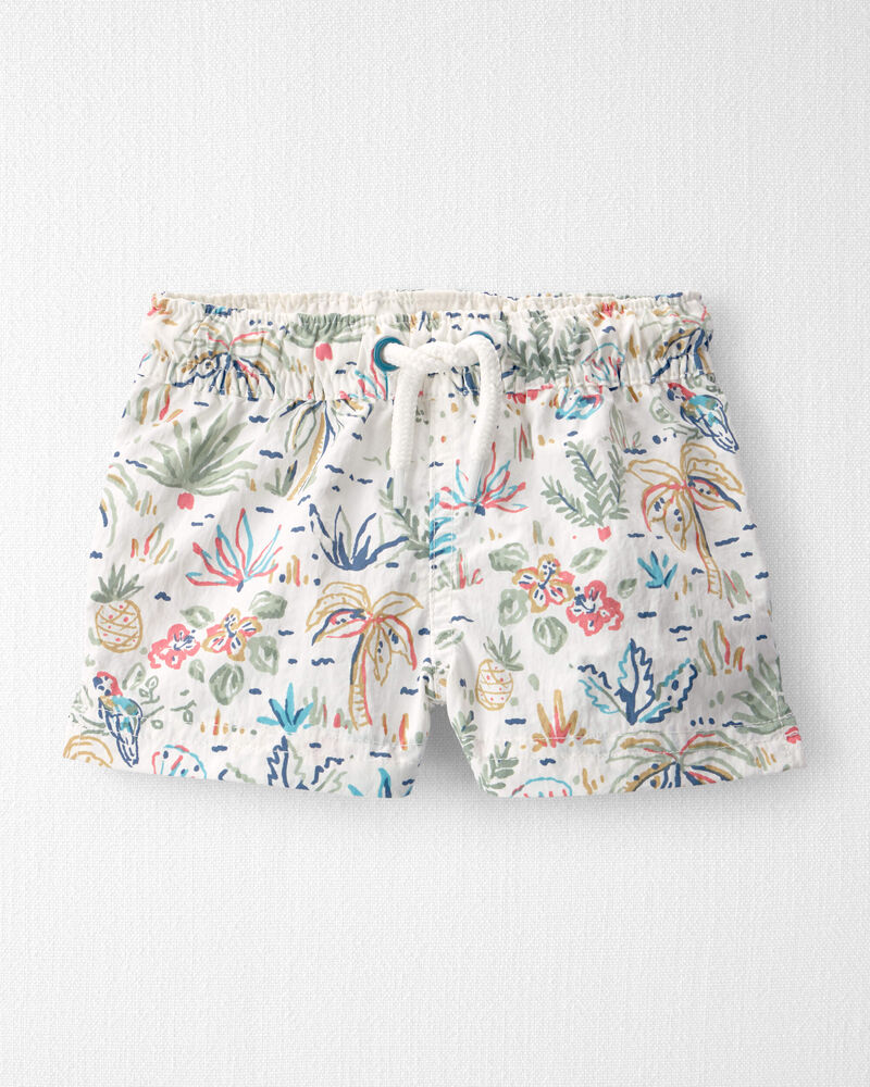 Baby Boy Recycled Swim Trunks in Tropical Paradise Print, image 1 of 5 slides