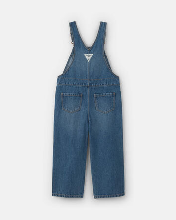 Toddler Girl Wide-Leg Overalls - Medium Wash, 