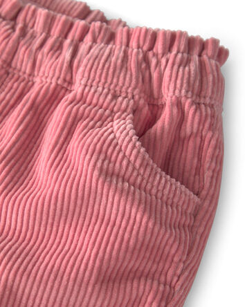 B&eacute;b&eacute; fille - Pantalon &agrave; enfiler en velours c&ocirc;tel&eacute; de coton biologique, 