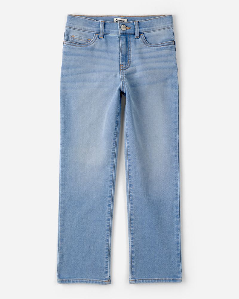 Girls Denim Straight-Leg Jeans - Light Wash, image 1 of 4 slides