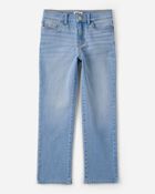 Girls Denim Straight-Leg Jeans - Light Wash, image 1 of 4 slides