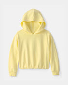 Girls French Terry Hoodie - Yellow, image 1 of 4 slides