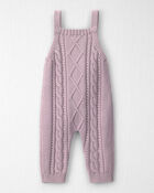 B&eacute;b&eacute; fille - Salopette en coton biologique &agrave; tricot torsad&eacute;, image 3 sur 5 diapositives