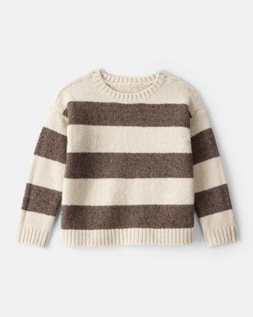 Toddler Boy Striped Long-Sleeve Sweater - Brown, 