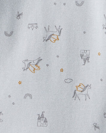 B&eacute;b&eacute; fille - Emballage de 4 cache-couches &agrave; manches longues et motifs de fantaisie - Marine/Blanc, 