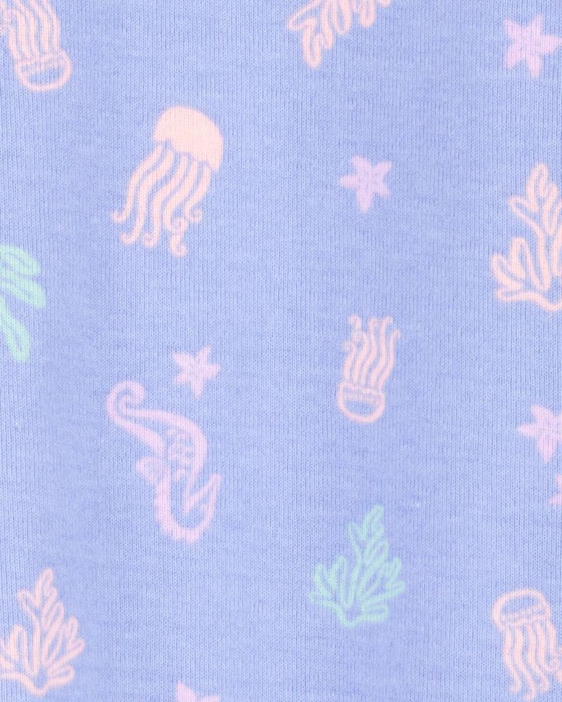 Baby 1-Piece Jellyfish 100% Snug Fit Cotton Footie Pyjamas, image 2 of 3 slides