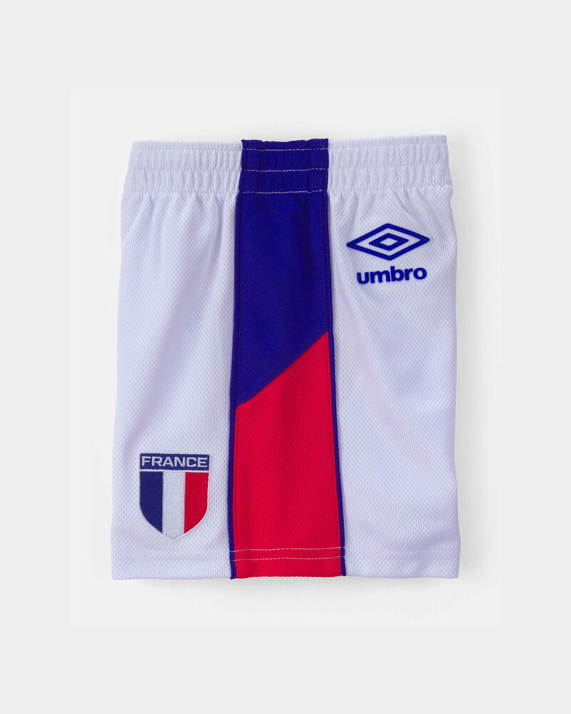 Toddler Umbro France Mesh Soccer Shorts - Blue/Red/White, image 4 of 7 slides