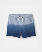 B&eacute;b&eacute; gar&ccedil;on - Short en jersey bouclette &agrave; cordon de serrage &agrave; effet ombr&eacute; - Bleu, image 1 sur 3 diapositives