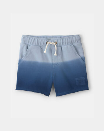 Baby Boy Ombre French Terry Drawstring Shorts - Blue, 