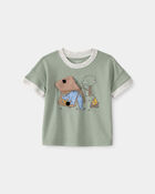 B&eacute;b&eacute; gar&ccedil;on - T-shirt &agrave; imprim&eacute; dinosaure en camping - Vert, image 2 sur 4 diapositives