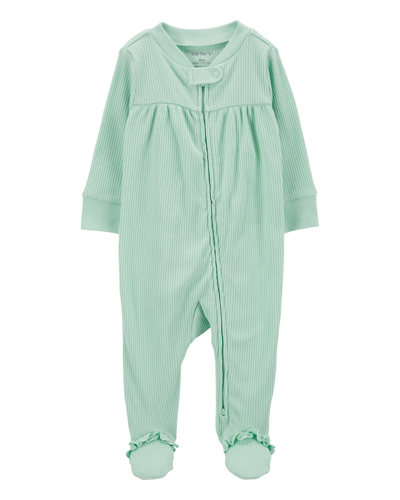 Baby Textured 2-Way Zip Sleeper Pyjamas, image 1 of 4 slides