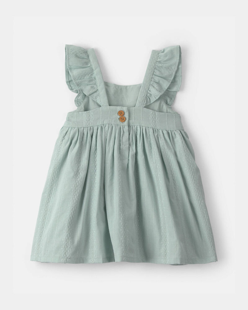 Baby Girl Ruffle-Sleeve Dress - Green, image 2 of 5 slides
