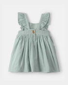 Baby Girl Ruffle-Sleeve Dress - Green, image 2 of 5 slides
