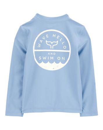 Toddler Whale Long Sleeve Rashguard - Blue, 