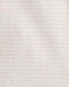 Baby Girl Striped Flutter-Sleeve Long-Sleeve Top - Pink/Cream, image 3 of 4 slides